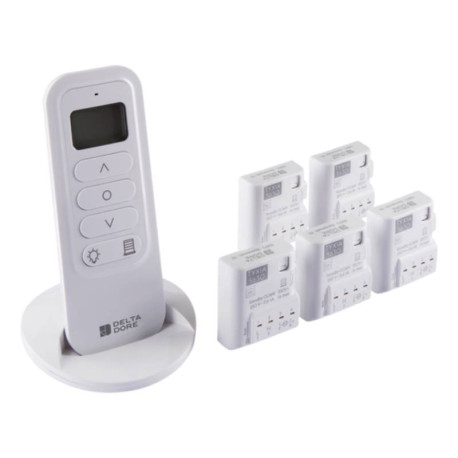 Pack centralisation de volets roulants Tyxia 541 avec télécommande - 868MHz - 12V / 24V - 1A - 30 Nm