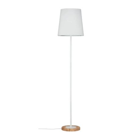 Lampadaire NEORDIC STELLAN - 20W - E27 - 230V - Blanc - Bois/métal - Dimmable - Sans ampoule
