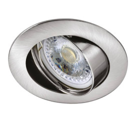 Kit spot encastré + LED GALAXY Aric - GU10 - 7W - 4000K - Nickel - Rond
