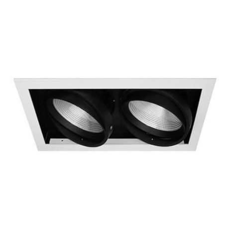 Spot encastré orientable IZA 2 SDX Indigo - 2CCT - 2X24W - 320x176mm - Blanc - Dimmable