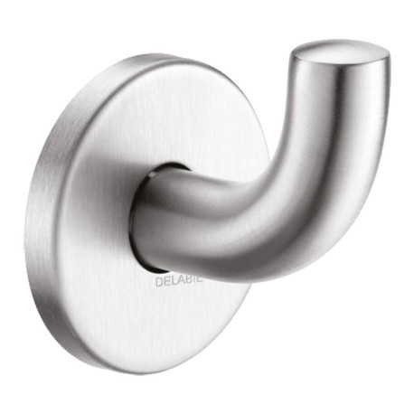 Patère virgule Delabie - Modèle court - Inox satiné