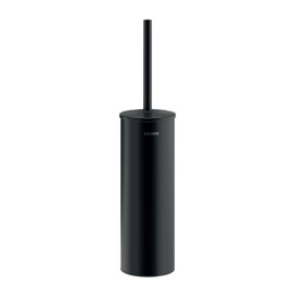 Porte-balai mural avec brosse WC et couvercle Delabie - Noir mat