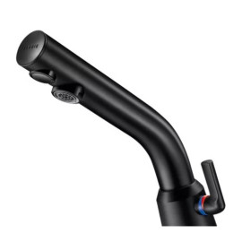 Robinet automatique BLACK BINOPTIC MIX Delabie - M3/8" - A piles - Noir mat