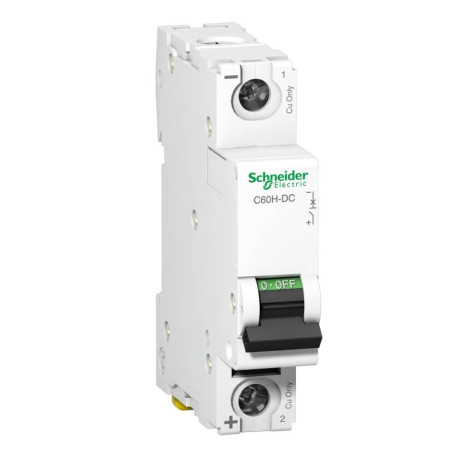 Disjoncteur miniature 40A Acti9 C60H-DC Schneider Electric - 1P - 6kA/250V - Courbe C