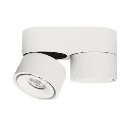Applique-plafonnier orientable CLAC 2 Mini Indigo - 2x8W - 2700K - Dimmable - Blanc mat