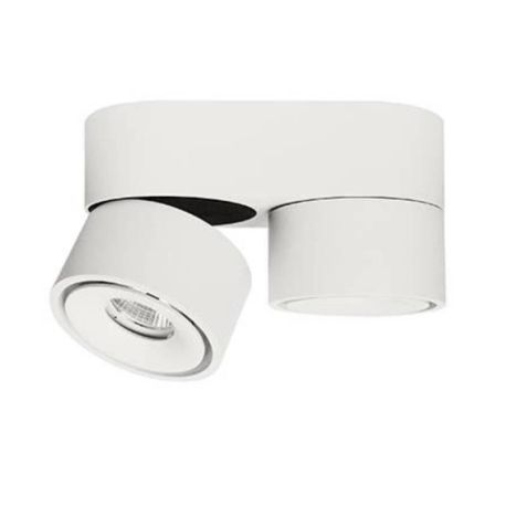 Applique-plafonnier orientable CLAC 2 Mini Indigo - 2x8W - 2700K - Dimmable - Blanc mat