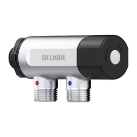 Mitigeur thermostatique Premix Compact Delabie - Corps brut - Entraxe 40mm - M1/2”