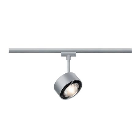 Spot LED Aldan sur rail Urail Paulmann - 8W - 2 700K - Chrome mat, Noir