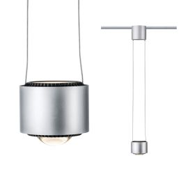 Suspension LED Urail Aldan Paulmann - 8,5W - 2 700K - Chrome mat, Noir