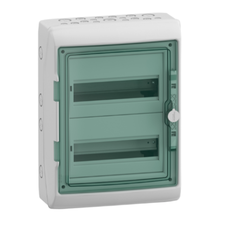 Coffret pour appareillage modulaire Mureva Schneider Electric - 2 rangées - 12 modules - IP65 - En saillie