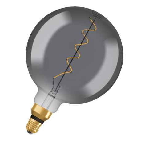 Ampoule LED décorative 1906 Osram - Globe - Avec filament spirale - E27 - 4W - 1800K - Non dimmable - Verre fumé