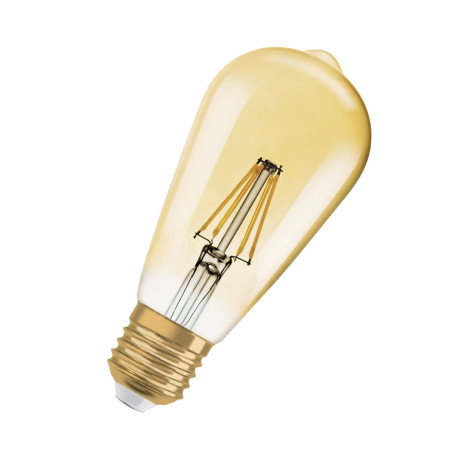 Ampoule LED filament vintage Gold Osram - Dim - E27 - 6.5W - 725lm - 2400K