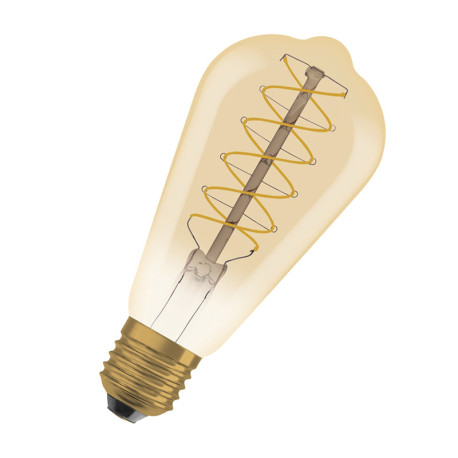 Ampoule LED filament vintage Gold Osram - Dim - E27 - 4,8W - 420lm - 2200K
