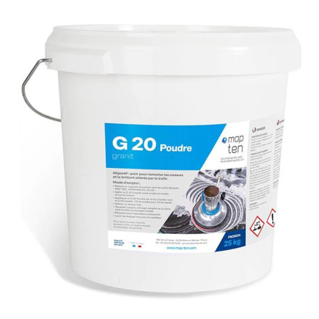 Poudre 25Kg G20 Map Ten - Polissage/Brillance - Granit