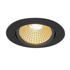 Spot LED encastré rond NEW TRIA 68 SLV Declic - 11W - 2700K - 800Lm - Noir - Dimmable