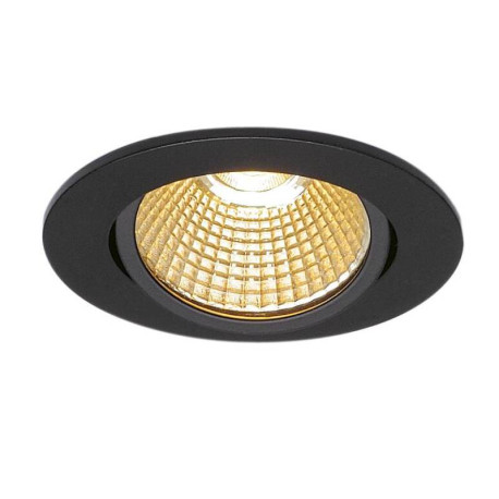 Spot LED encastré rond NEW TRIA 68 SLV Declic - 11W - 2700K - 800Lm - Noir - Dimmable