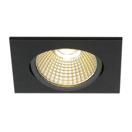 Spot LED encastré carré NEW TRIA 68 SLV Declic - 7.3W - 1800/3000K - 470Lm - Noir - Dimmable