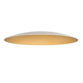 Abat-jour rond LALU ELYPSE 33 SLV - Ø 330mm - H 35mm - Acier - Blanc et Or