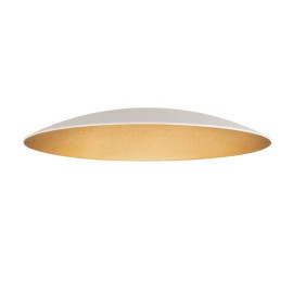 Abat-jour rond LALU ELYPSE 22 SLV - Ø 220mm - H 28mm - Acier - Blanc et Or