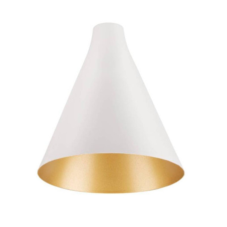 Abat-jour LALU CONE 15 SLV - Ø 152mm - H 170mm - Acier - Blanc et Or