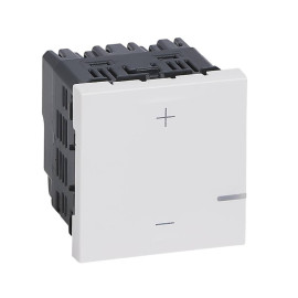 Interrupteur variateur Mosaic Legrand - 2 fils sans neutre - 125W - Blanc