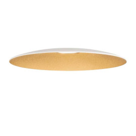 Abat-jour rond LALU ELYPSE 15 SLV - Ø 150mm - H 14mm - Acier - Blanc et Or