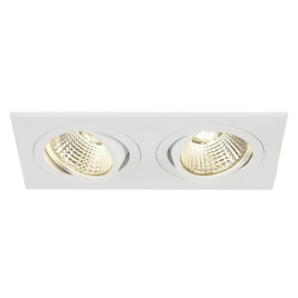 Double spot LED encastré NEW TRIA 155 SLV - 14W - 3000K - 1250Lm - Blanc - Non dimmable