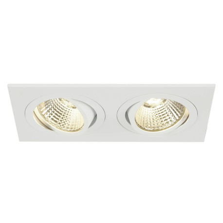 Double spot LED encastré NEW TRIA 155 SLV - 14W - 3000K - 1250Lm - Blanc - Non dimmable