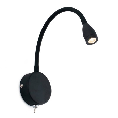 Applique intérieure liseuse Loke LED - Avec ampoule - 3W - Noir