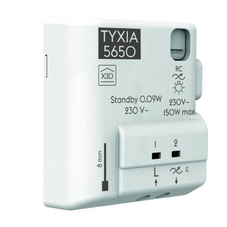 Récepteur radio Tyxia 5650 Delta Dore - Pour variation d'éclairage - 1 voie - Sans neutre
