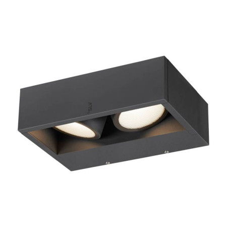 Applique LED double ESKINA FRAME WL SLV - 27W - 3000/4000K - IP65 - Anthracite - Rectangulaire