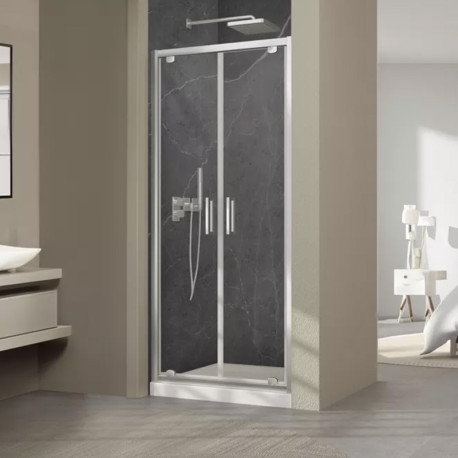 Porte de douche PYRA13996 - 975 à 1005 mm - Silver - Portes battantes - Pyra Aquance