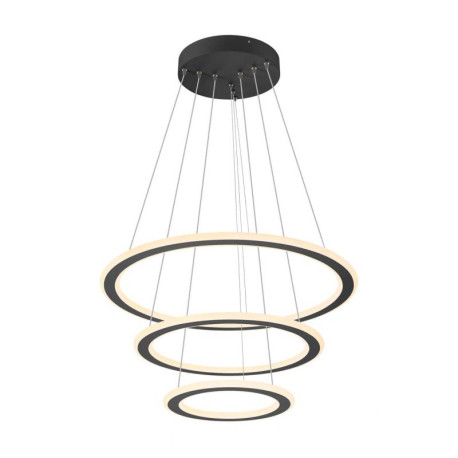 Suspension LED ONE FLAT Triple SLV - 58W - Ø max. 80cm - 2700/3000K - Noir - Dimmable Dali