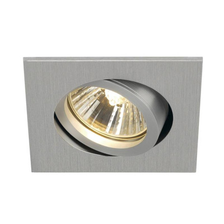Spot LED encastré carré NEW TRIA 68 SLV - 50W max - GU10/QPAR16 - Alu brossé - Non dimmable