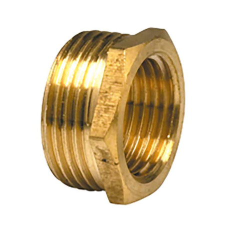 Réduction 6 pans laiton à visser Thermador - 1"1/2 Mâle / 1"1/4 Femelle