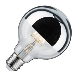 Ampoule Globe avec calotte argentée Paulmann - E27 - G95 - 4,8W - 2700K