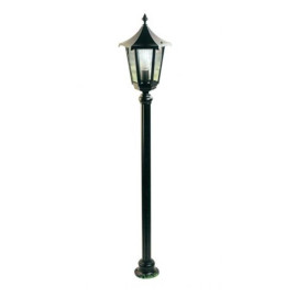 Lampadaire 1 lanterne Monaco Aric - 1.55m - E27 - 100W max - Noir - Sans ampoule