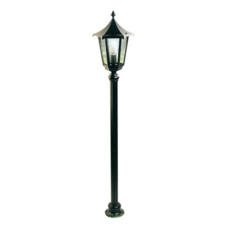 Lampadaire 1 lanterne Monaco Aric - 1.55m - E27 - 100W max - Noir - Sans ampoule