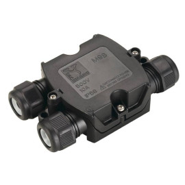 Boîte de connexion en Y extérieure SLV - 3 pôles - IP68 - Noir