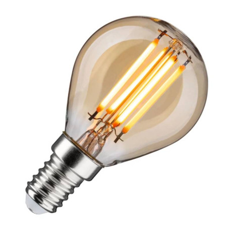 Ampoule LED à filament 1879 Paulmann - Sphérique - E14 - 4,9W - 1800K - Dimmable - Doré