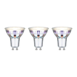 Réflecteurs LED GU10 Paulmann - Eco-Line - Lot de 3 - 450Lm - 3000K - 2,5W - Argent