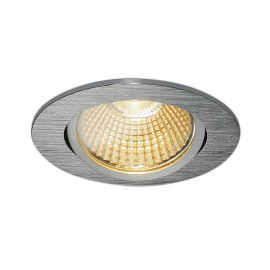 Spot LED encastré rond NEW TRIA 68 SLV - 11W - 2700K - 800Lm - Alu brossé - Dimmable