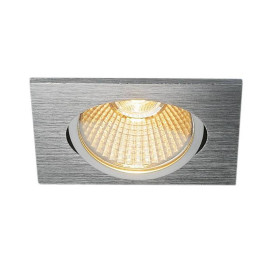 Spot LED encastré carré NEW TRIA 68 SLV - 11W - 2700K - 800Lm - Alu brossé - Dimmable