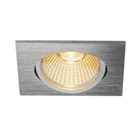 Spot LED encastré carré NEW TRIA 68 SLV - 11W - 2700K - 800Lm - Alu brossé - Dimmable