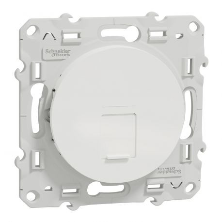 Prise multimédia RJ45 Grade 3 Odace - Cat. 6 STP - Blanc