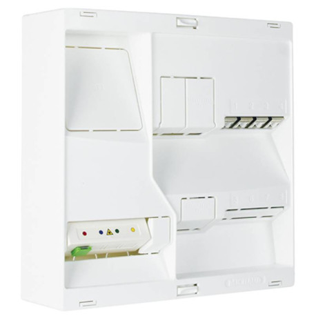 Tableau de communication BLUENÉO Michaud - Grade 3TV - 4RJ45 - DTIo - Blanc