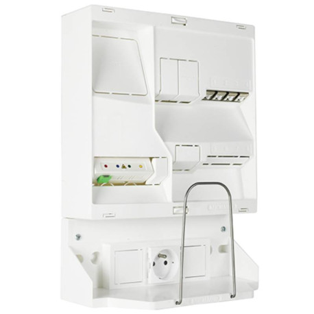 Tableau de communication BLUENÉO Michaud - Grade 3TV - 4RJ45 - DTIo - Zone attenante - Blanc