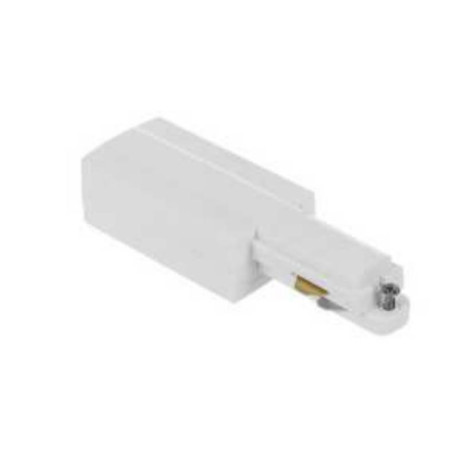 Alimentation gauche pour rail TRACK UNO Indigo - 230V - IP20 - Blanc