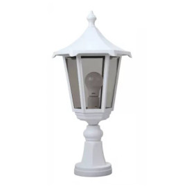 Borne basse extérieure Monaco Aric - E27 - 100W max - IP43 - Blanc - Sans ampoule