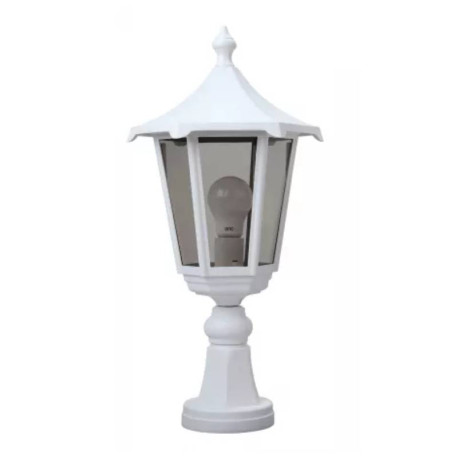 Borne basse extérieure Monaco Aric - E27 - 100W max - IP43 - Blanc - Sans ampoule